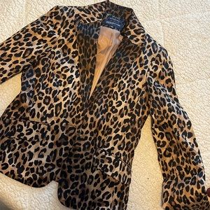 Animal Print Blazer Size 4